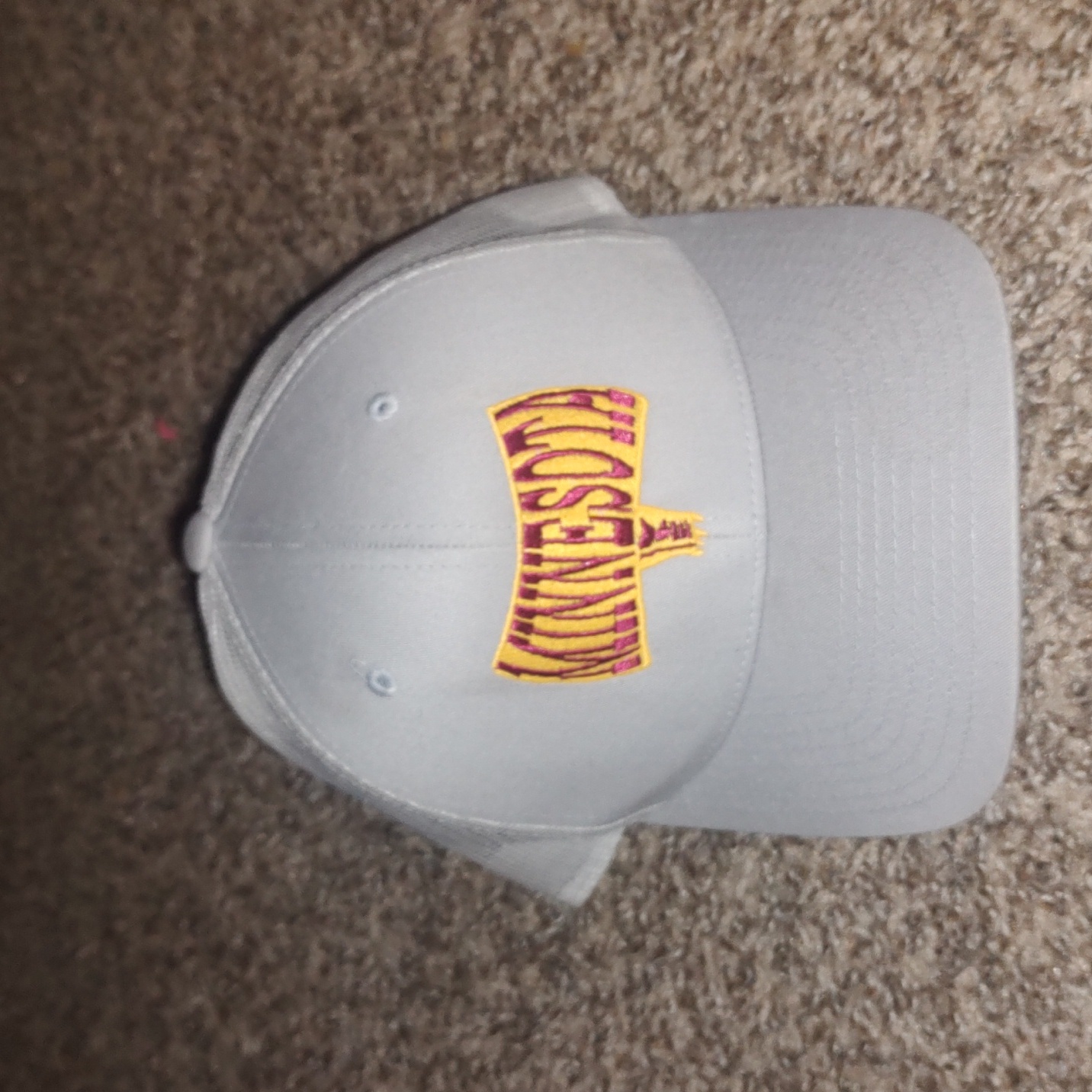 Yupoong Minnesota Embroidered Trucker Mesh Snapback Gray Hat Os